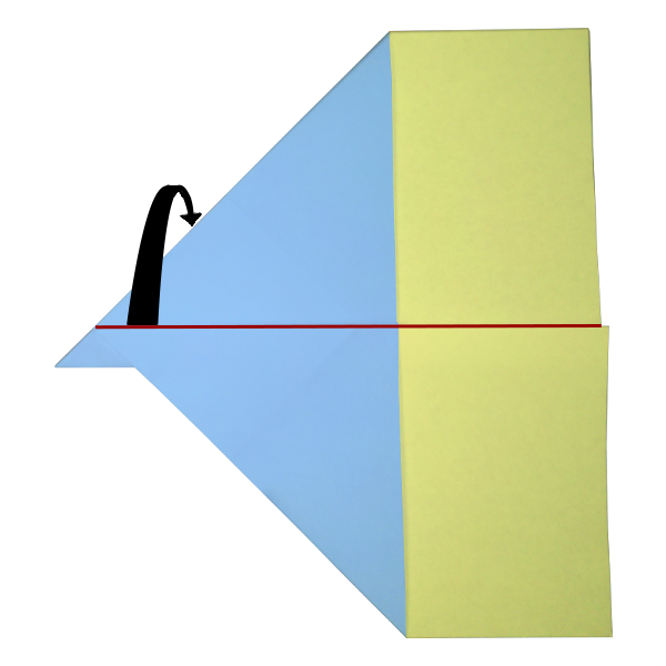 Step 7 of the Osprey paper airplane