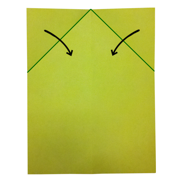 Step 2 of the Shark paper airplane