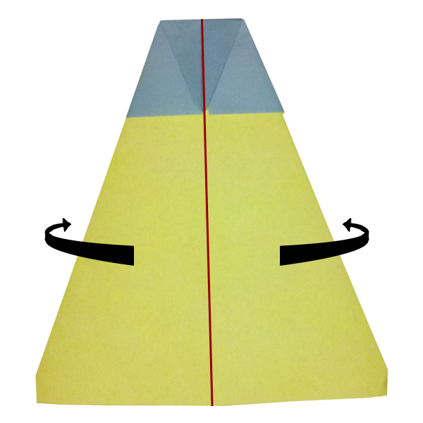 Step 6 of the Shark paper airplane