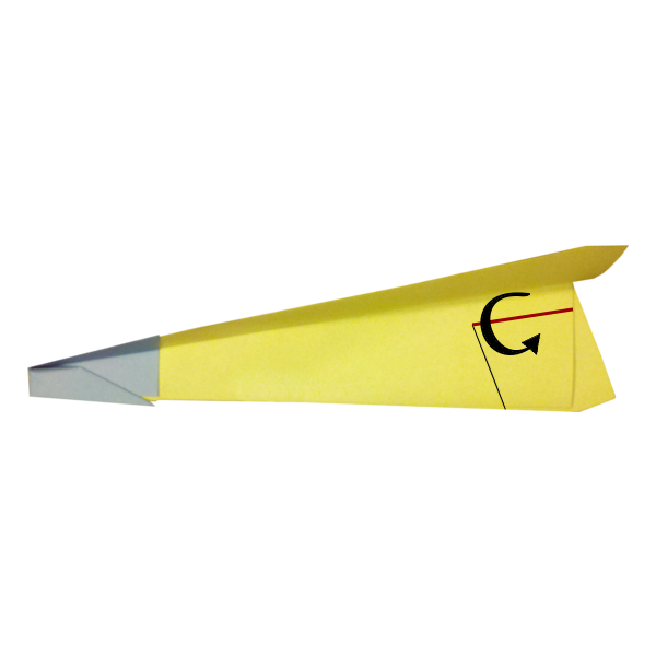 Step 9 of the Shark paper airplane