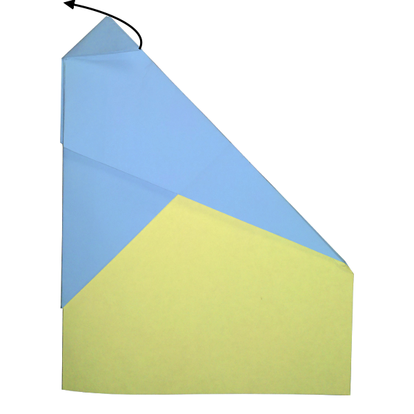 Step 10 of the Sky King paper airplane