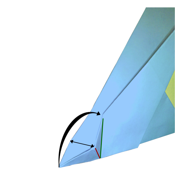 Step 11 of the Sky King paper airplane