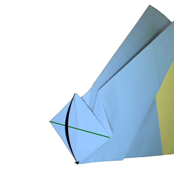 Step 12 of the Sky King paper airplane