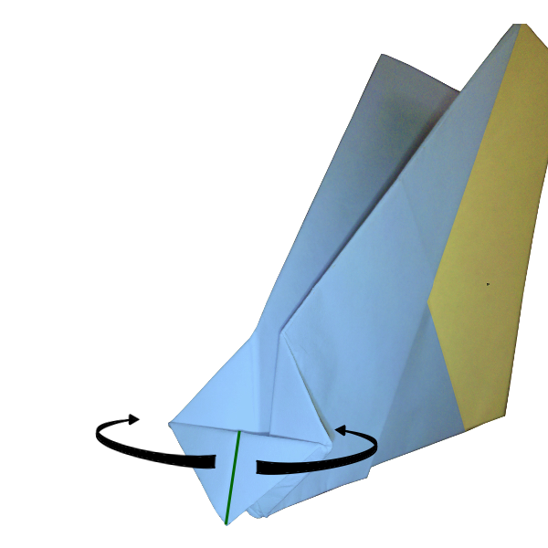 Step 13 of the Sky King paper airplane