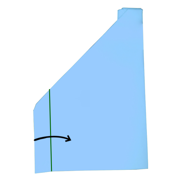 Step 15 of the Sky King paper airplane