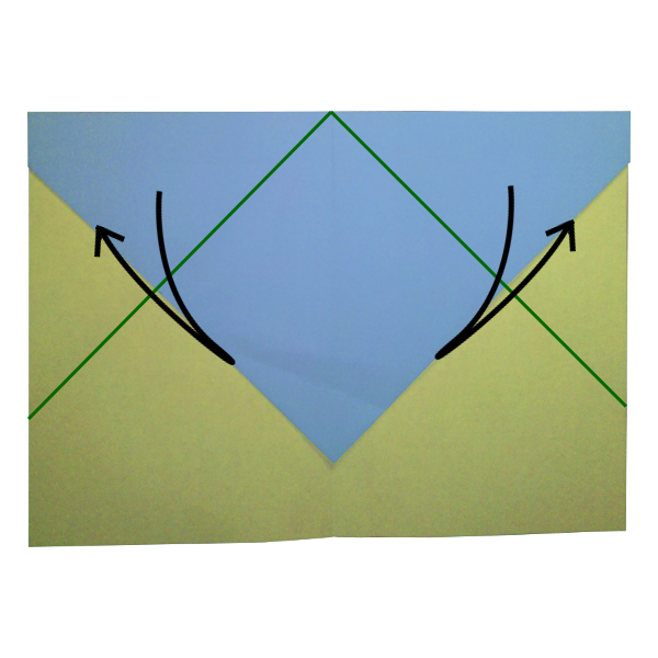 Step 4 of the Sky King paper airplane