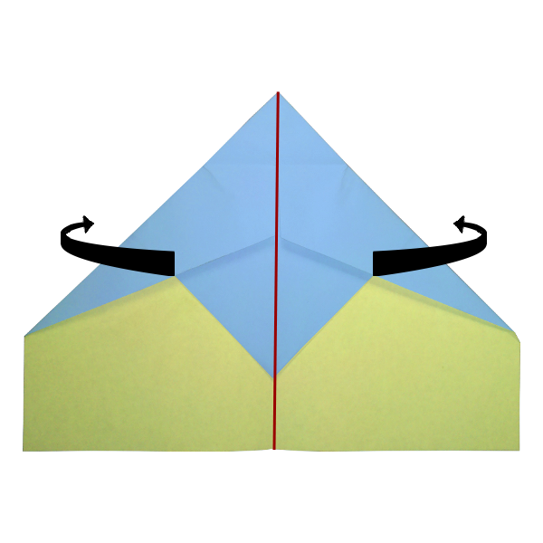 Step 8 of the Sky King paper airplane