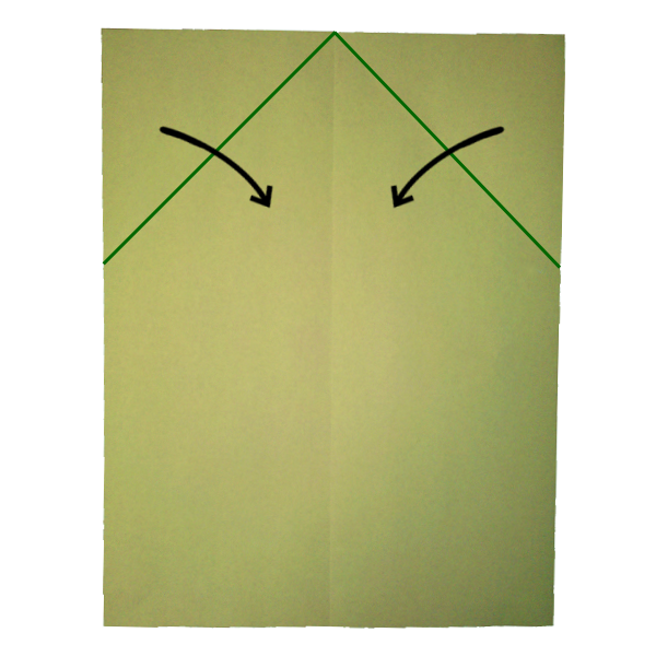 Step 2 of the Sword paper airplane