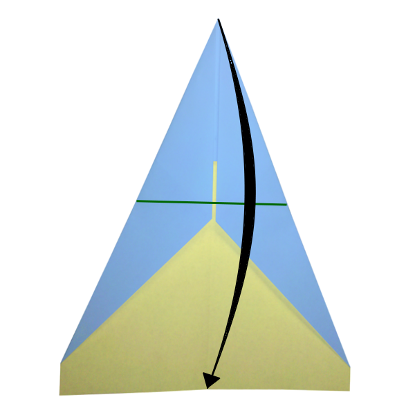 Step 4 of the Sword paper airplane