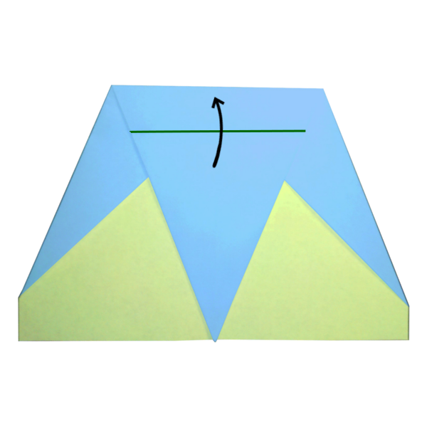 Step 5 of the Sword paper airplane