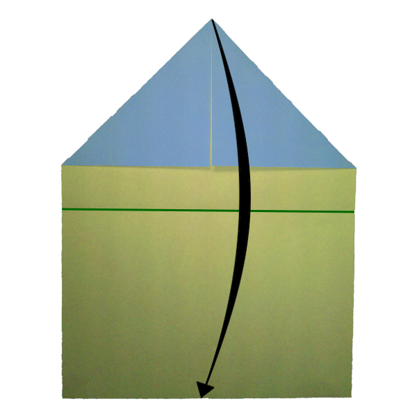 Step 3 of the Tri Glider paper airplane