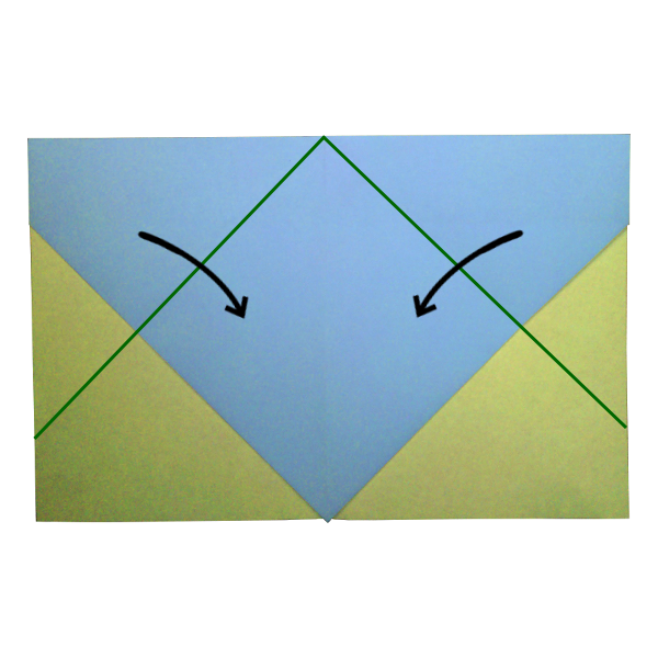 Step 4 of the Tri Glider paper airplane