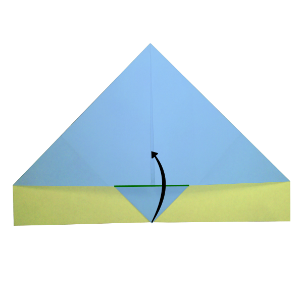 Step 5 of the Tri Glider paper airplane