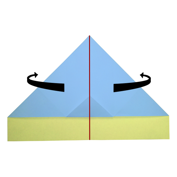 Step 6 of the Tri Glider paper airplane