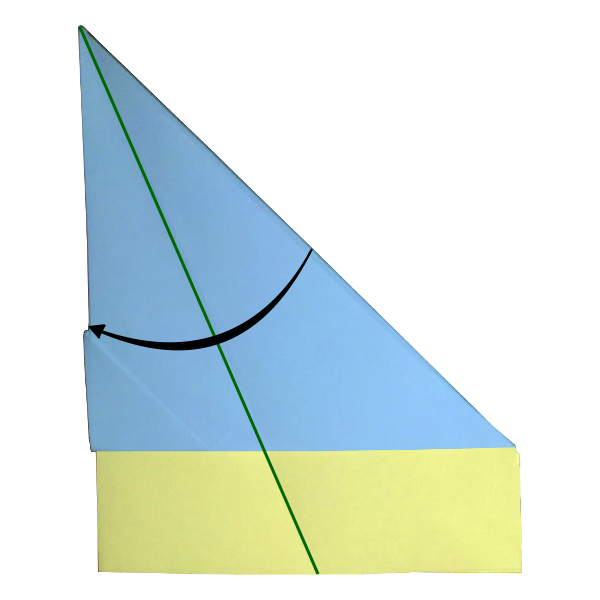 Step 7 of the Tri Glider paper airplane