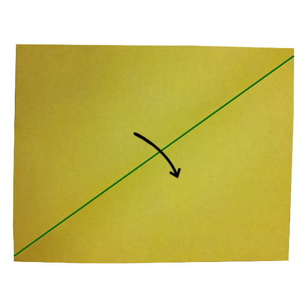 Step 1 of the Viper Ring paper airplane